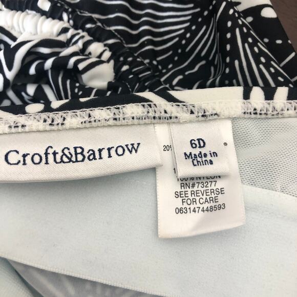 NEW Croft & Barrow Size 6 Floral Tankini Swim Top D Cup Side Drawstring - Picture 6 of 8